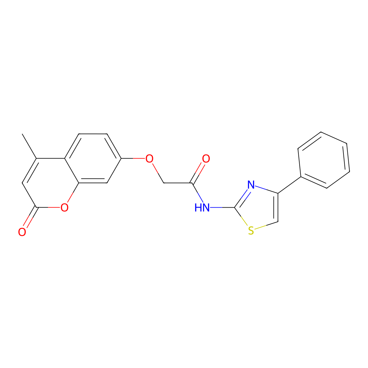 2-[(4-methyl-2-oxo-2H-chromen-7-yl)oxy]-N-(4-phenyl-1,3-thiazol-2-yl)acetamide molecular structure, CAS 307536-58-9