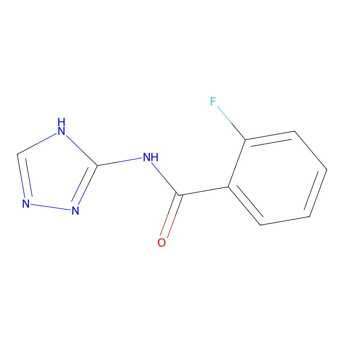 2-fluoro-N-(4H-1,2,4-triazol-3-yl)benzamide molecular structure, CAS 307536-71-6
