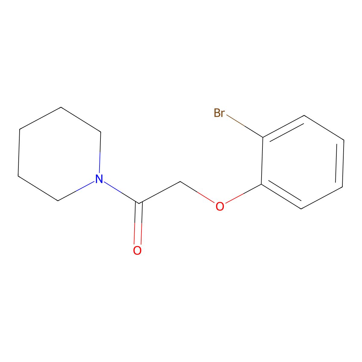 1-[(2-Bromophenoxy)acetyl]piperidine molecular structure, CAS 307536-96-5