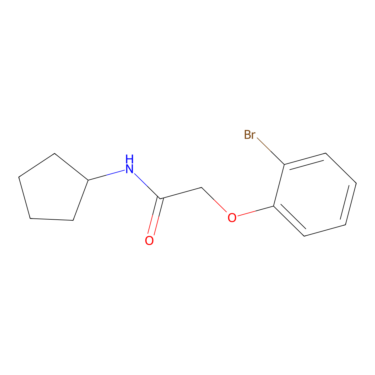 2-(2-bromophenoxy)-N-cyclopentylacetamide molecular structure, CAS 307536-97-6