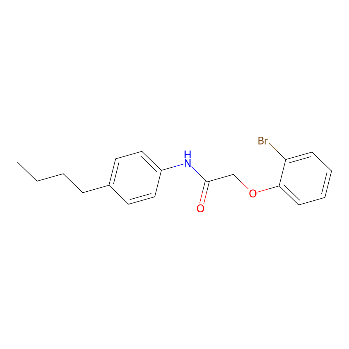 2-(2-bromophenoxy)-N-(4-butylphenyl)acetamide molecular structure, CAS 307537-07-1