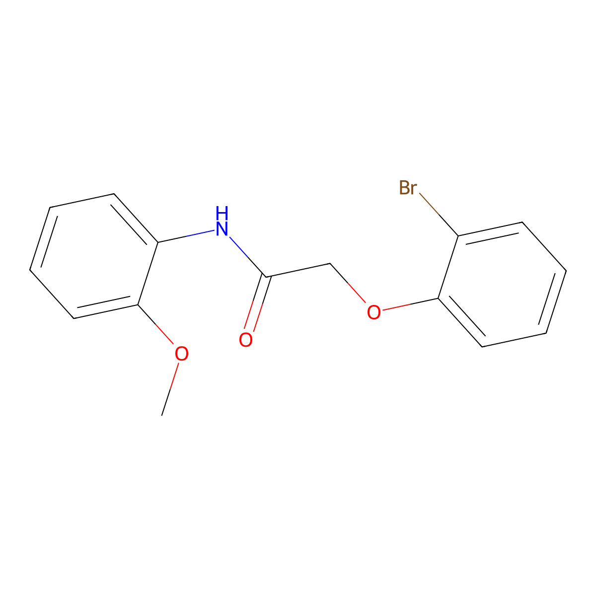 2-(2-bromophenoxy)-N-(2-methoxyphenyl)acetamide molecular structure, CAS 307537-09-3