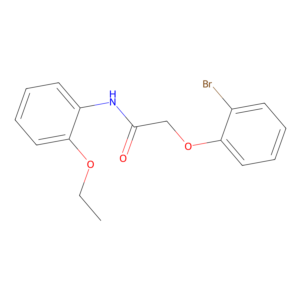 2-(2-bromophenoxy)-N-(2-ethoxyphenyl)acetamide molecular structure, CAS 307537-12-8