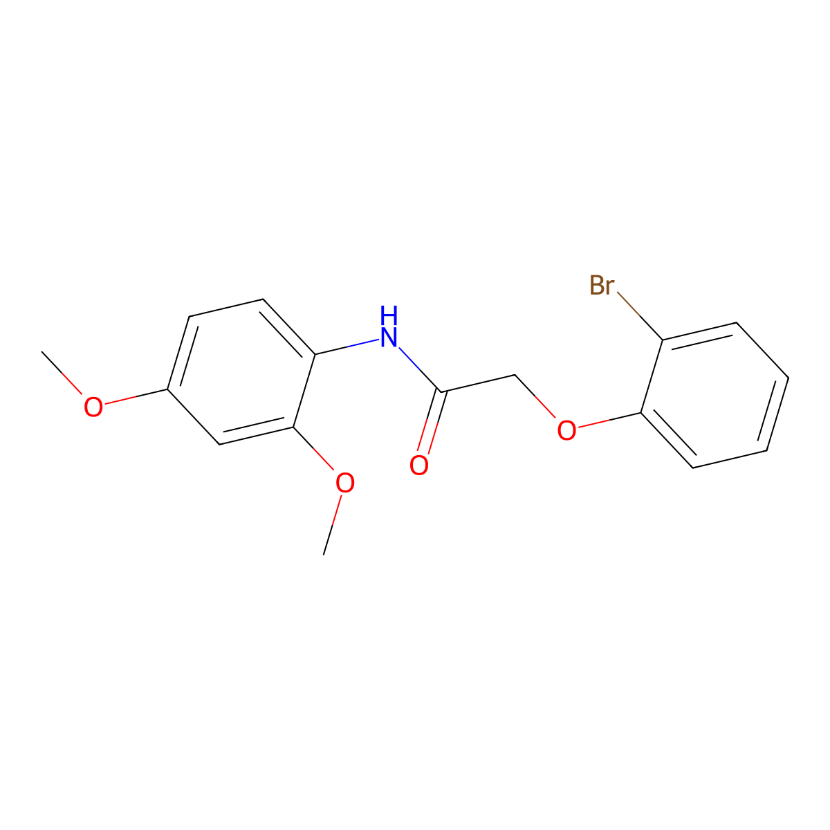 2-(2-bromophenoxy)-N-(2,4-dimethoxyphenyl)acetamide molecular structure, CAS 307537-13-9