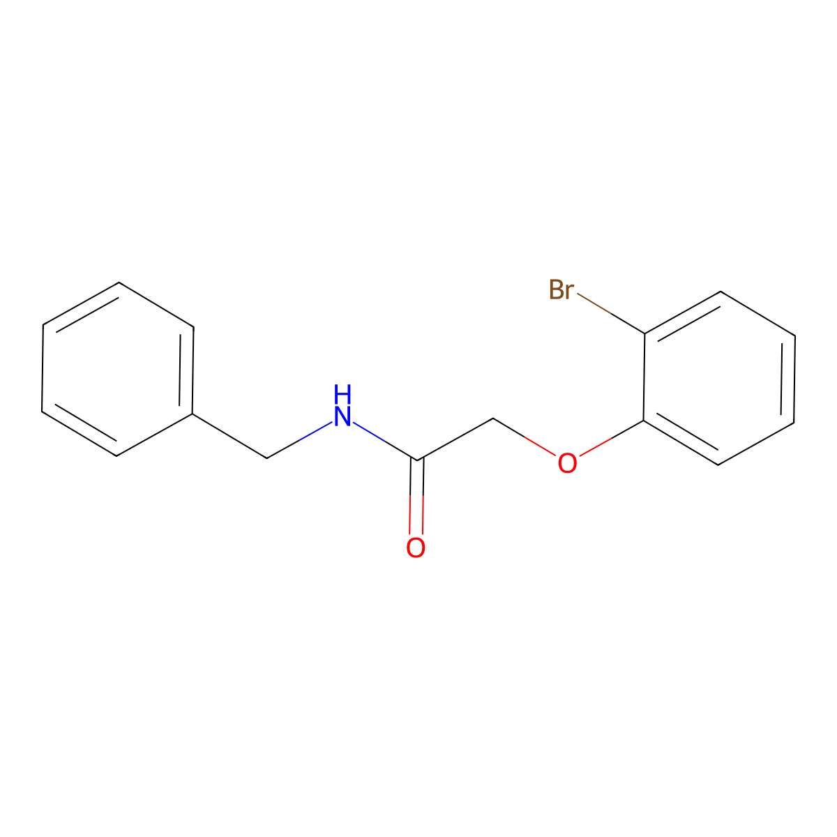 N-benzyl-2-(2-bromophenoxy)acetamide molecular structure, CAS 307537-31-1