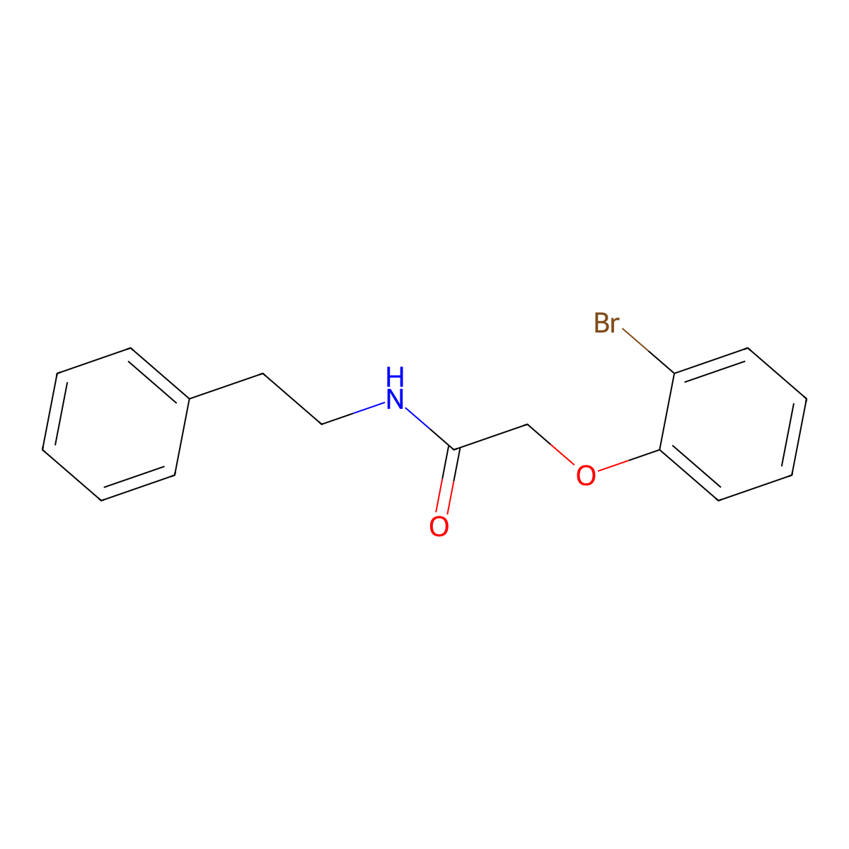 2-(2-bromophenoxy)-N-(2-phenylethyl)acetamide molecular structure, CAS 307537-34-4
