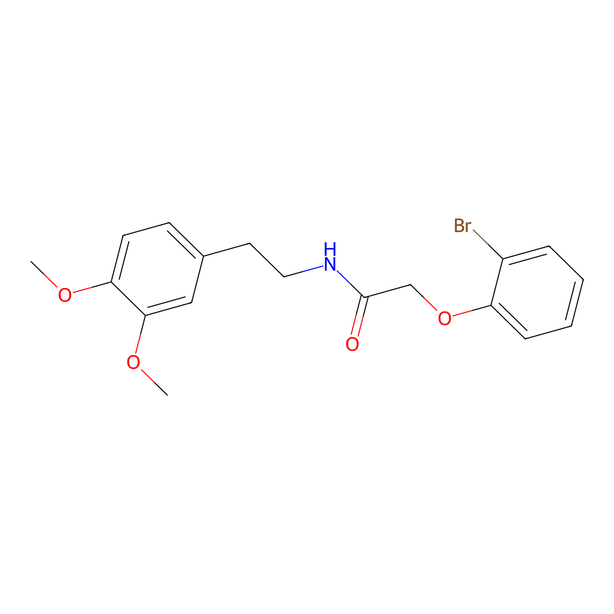 2-(2-bromophenoxy)-N-[2-(3,4-dimethoxyphenyl)ethyl]acetamide molecular structure, CAS 307537-35-5