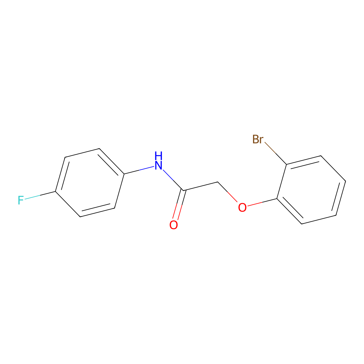 2-(2-bromophenoxy)-N-(4-fluorophenyl)acetamide molecular structure, CAS 307537-40-2