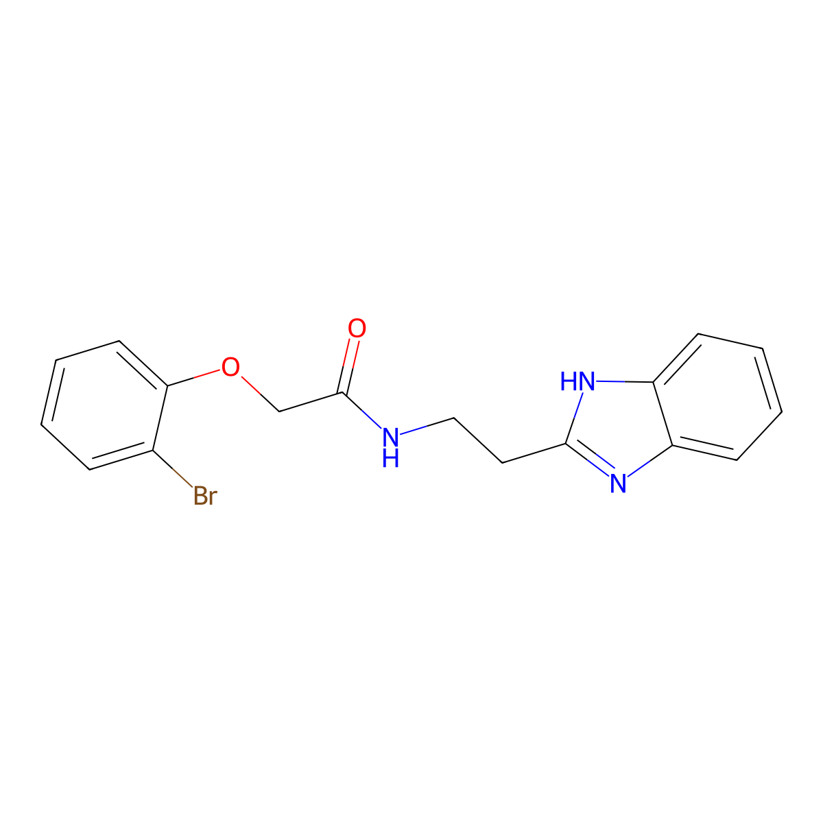 N-[2-(1H-benzimidazol-2-yl)ethyl]-2-(2-bromophenoxy)acetamide molecular structure, CAS 307537-45-7