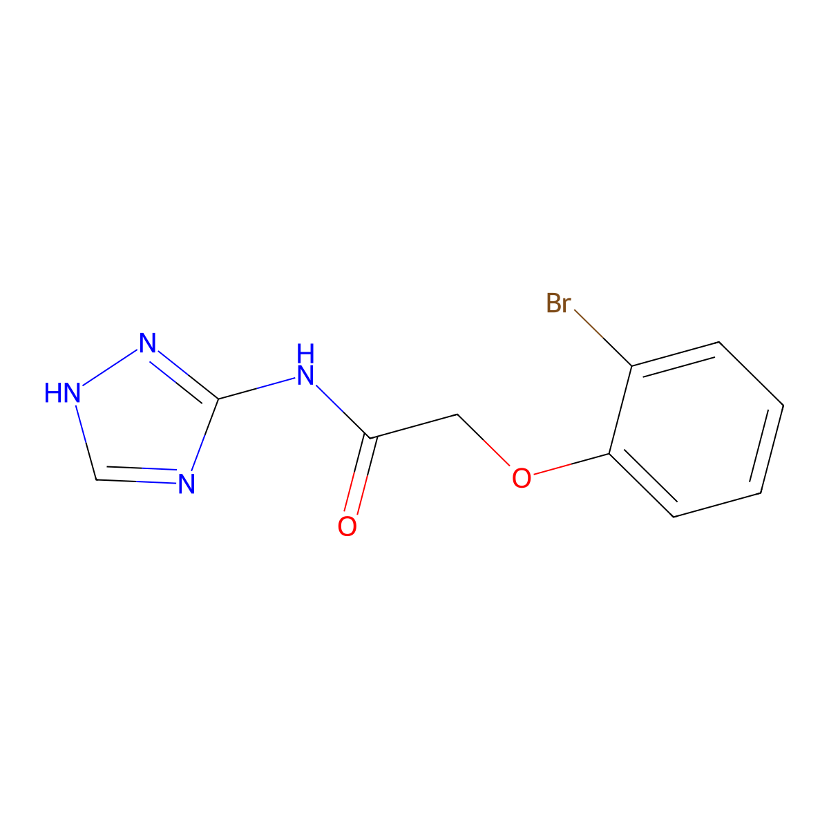 2-(2-bromophenoxy)-N-(1H-1,2,4-triazol-3-yl)acetamide molecular structure, CAS 307537-51-5