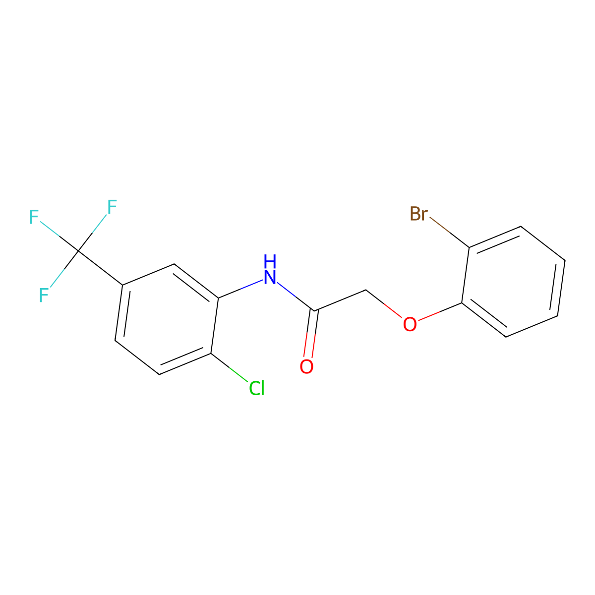 2-(2-bromophenoxy)-N-[2-chloro-5-(trifluoromethyl)phenyl]acetamide molecular structure, CAS 307537-71-9