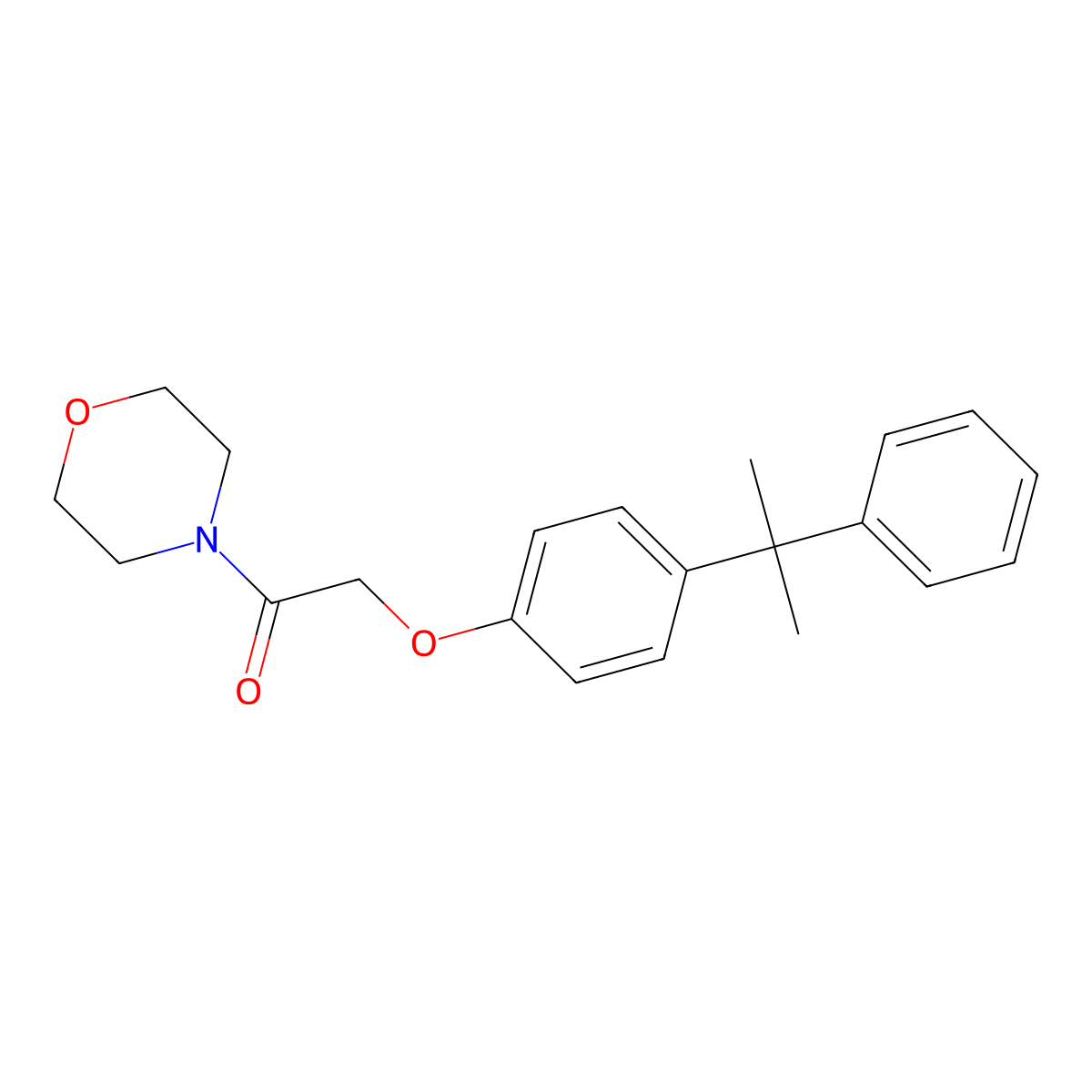 1-Morpholino-2-(4-(2-phenylpropan-2-yl)phenoxy)ethanone molecular structure, CAS 307537-74-2