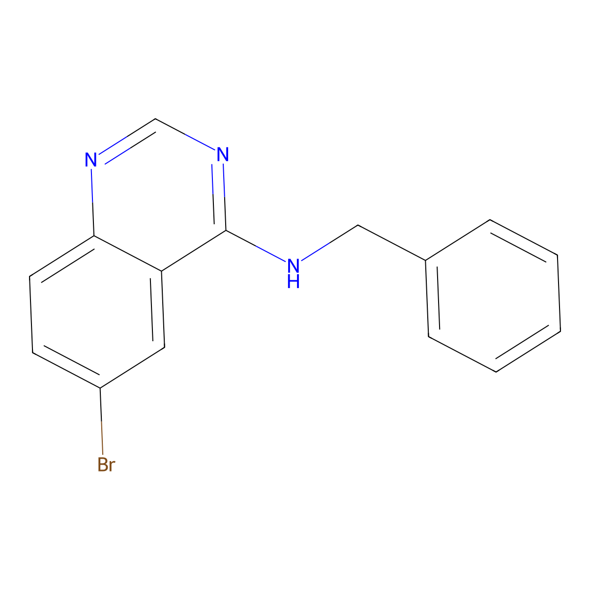 N-Benzyl-6-bromoquinazolin-4-amine molecular structure, CAS 307538-35-8