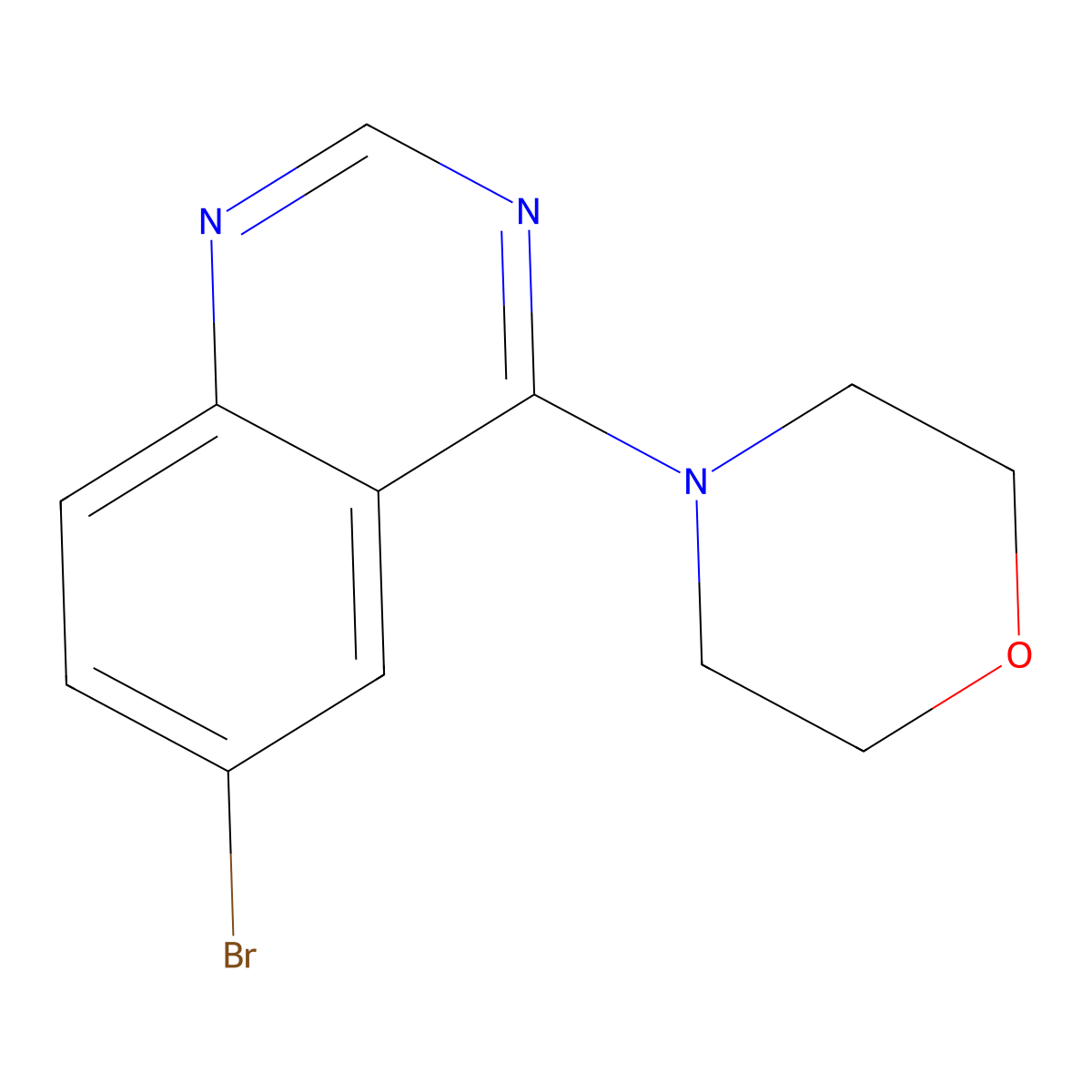 4-(6-Bromoquinazolin-4-yl)morpholine molecular structure, CAS 307538-52-9