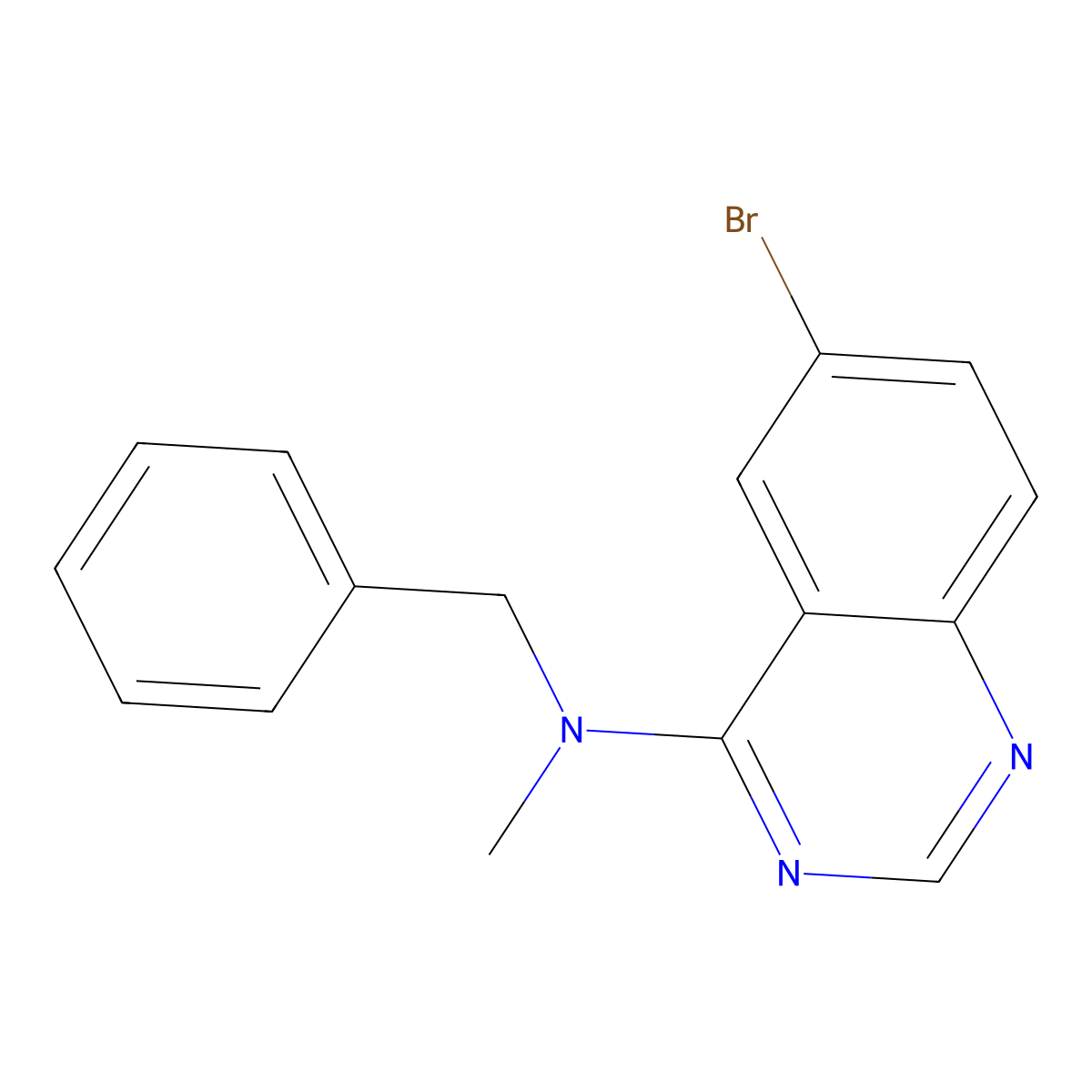 N-benzyl-6-bromo-N-methylquinazolin-4-amine molecular structure, CAS 307538-57-4