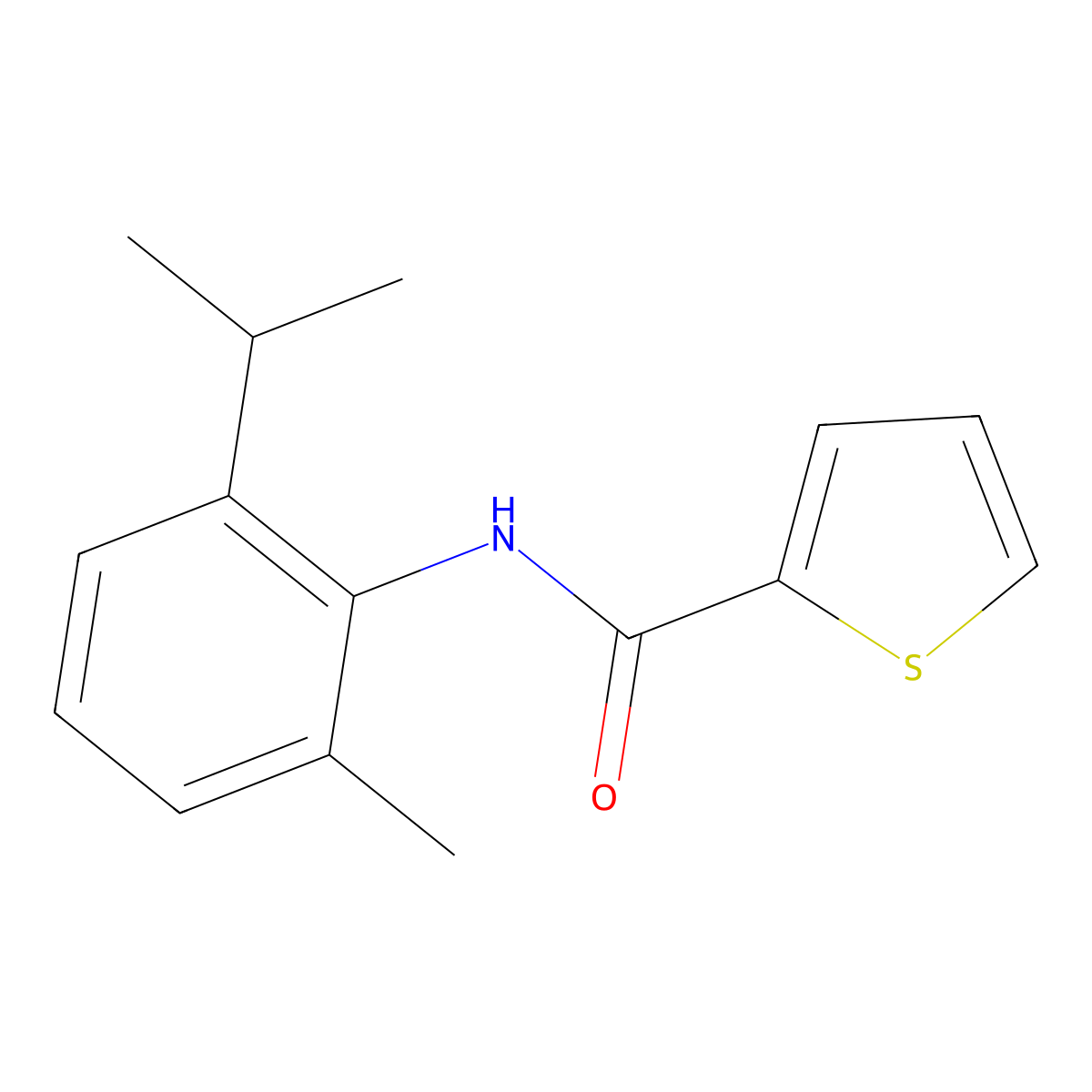 N-[2-methyl-6-(propan-2-yl)phenyl]thiophene-2-carboxamide molecular structure, CAS 307539-38-4