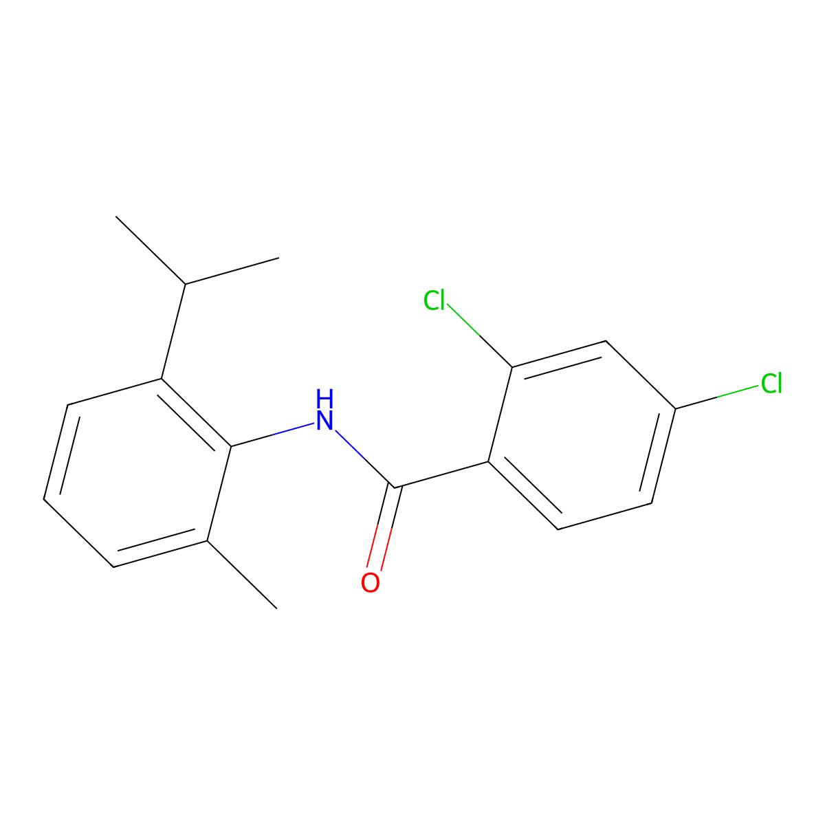 2,4-dichloro-N-[2-methyl-6-(propan-2-yl)phenyl]benzamide molecular structure, CAS 307539-46-4