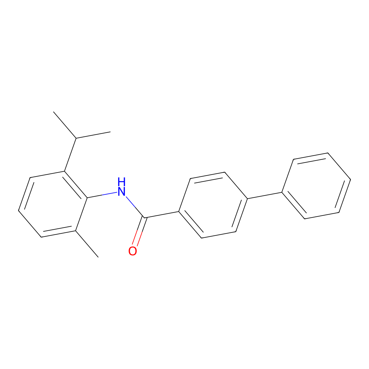 N-(2-methyl-6-propan-2-ylphenyl)-4-phenylbenzamide molecular structure, CAS 307539-48-6