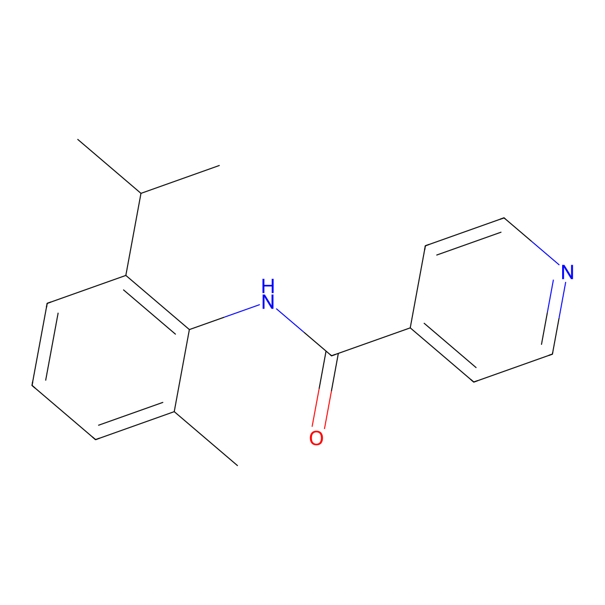 N-[2-methyl-6-(propan-2-yl)phenyl]pyridine-4-carboxamide molecular structure, CAS 307539-65-7