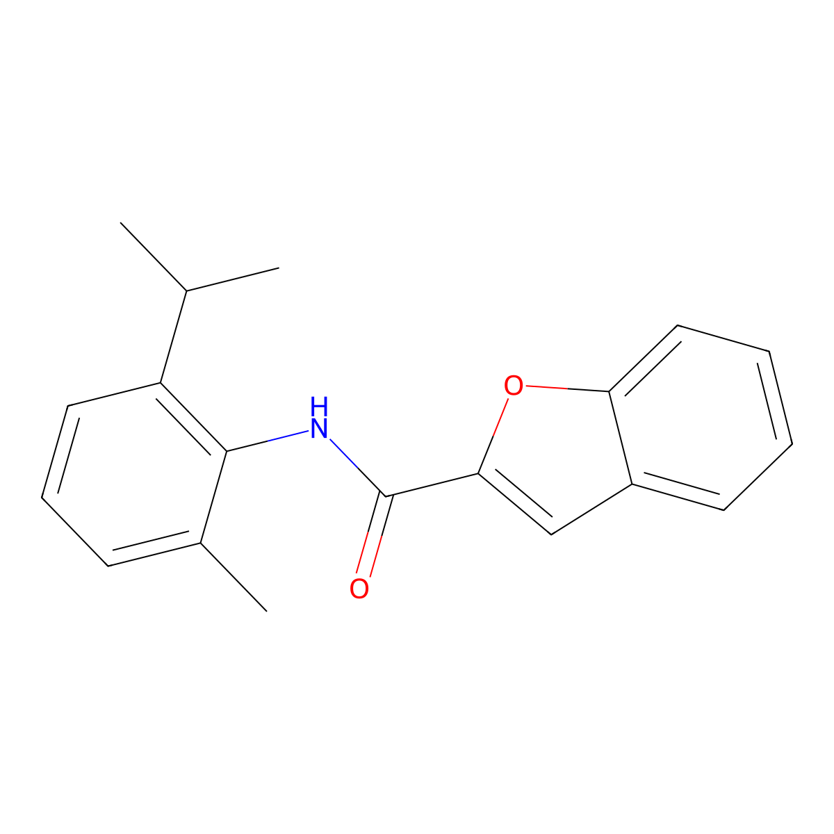 N-[2-methyl-6-(propan-2-yl)phenyl]-1-benzofuran-2-carboxamide molecular structure, CAS 307539-69-1