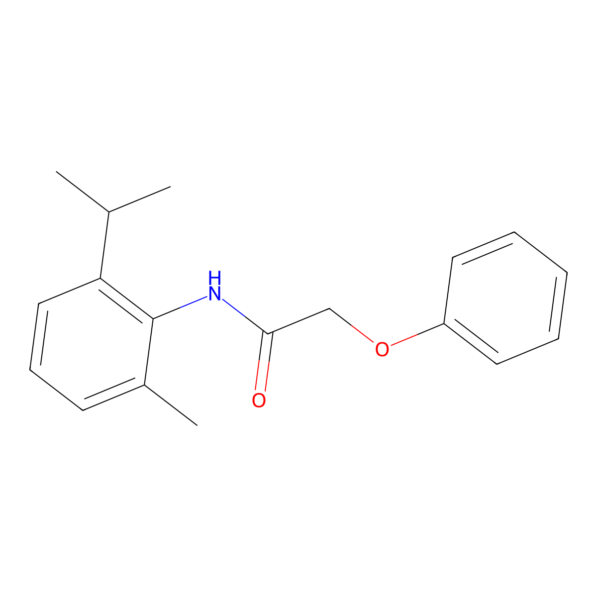 N-[6-methyl-2-(methylethyl)phenyl]-2-phenoxyacetamide molecular structure, CAS 307539-71-5