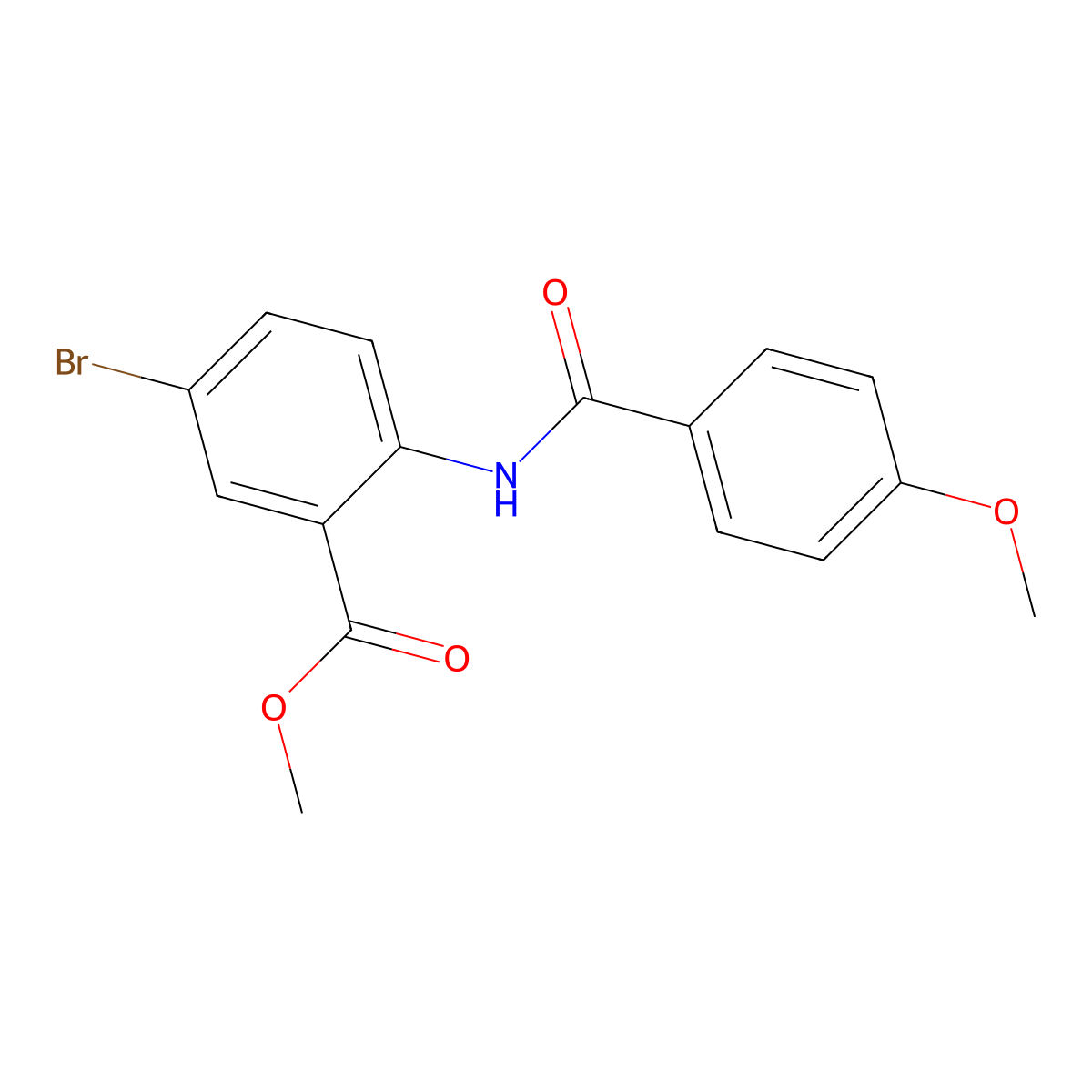 Methyl 5-bromo-2-[(4-methoxybenzoyl)amino]benzoate molecular structure, CAS 307539-95-3