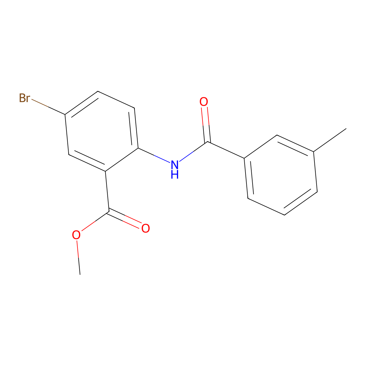 Methyl 5-bromo-2-(3-methylbenzamido)benzoate molecular structure, CAS 307539-98-6