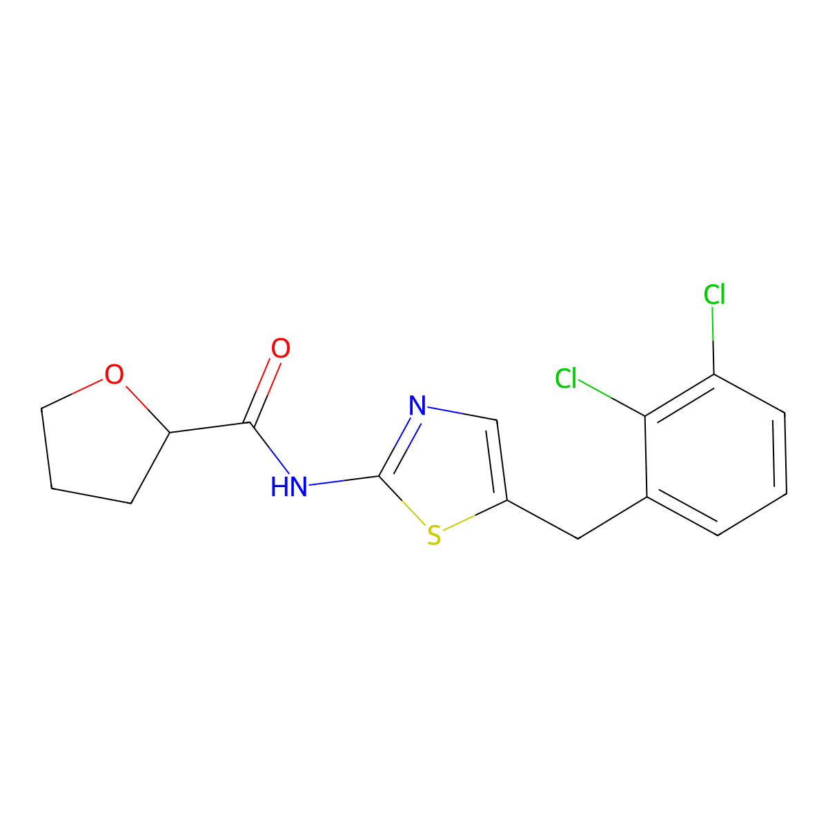 N-[5-[(2,3-dichlorophenyl)methyl]-1,3-thiazol-2-yl]oxolane-2-carboxamide molecular structure, CAS 307540-61-0