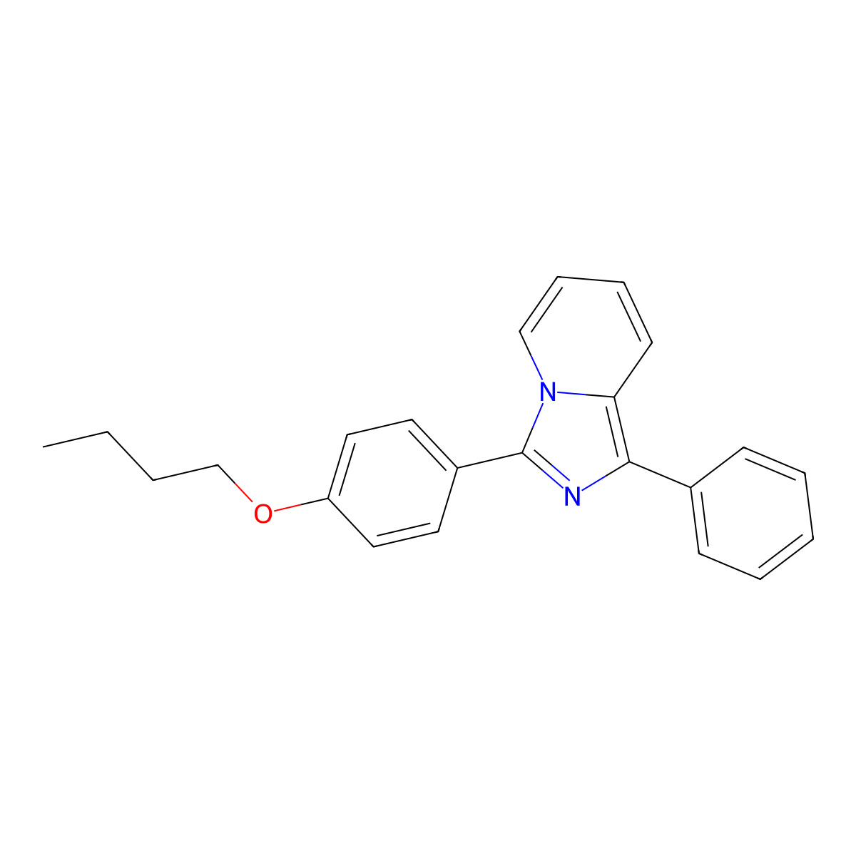 3-(4-Butoxyphenyl)-1-phenylimidazo[1,5-a]pyridine molecular structure, CAS 307543-51-7