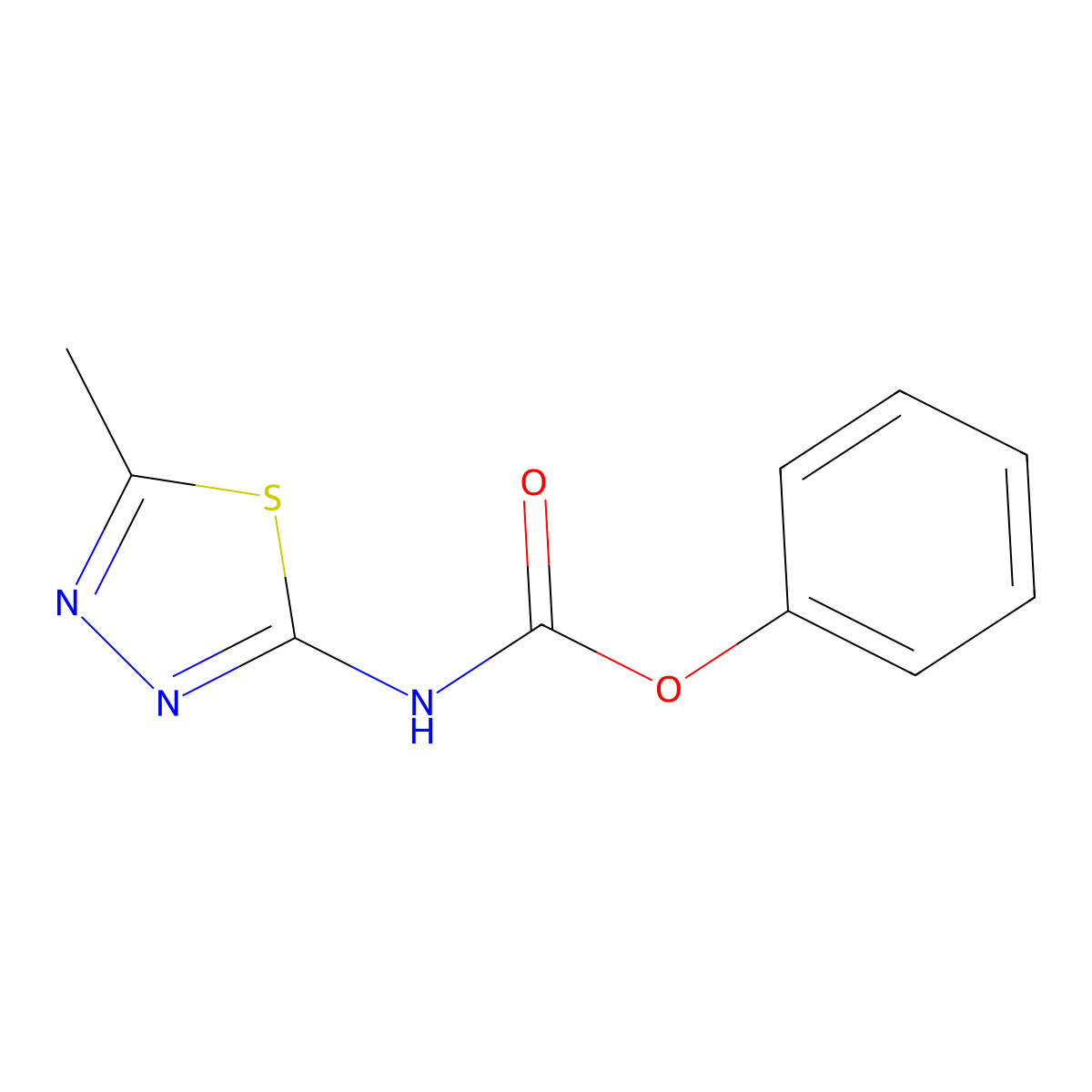Phenyl 5-methyl-1,3,4-thiadiazol-2-ylcarbamate molecular structure, CAS 307544-42-9