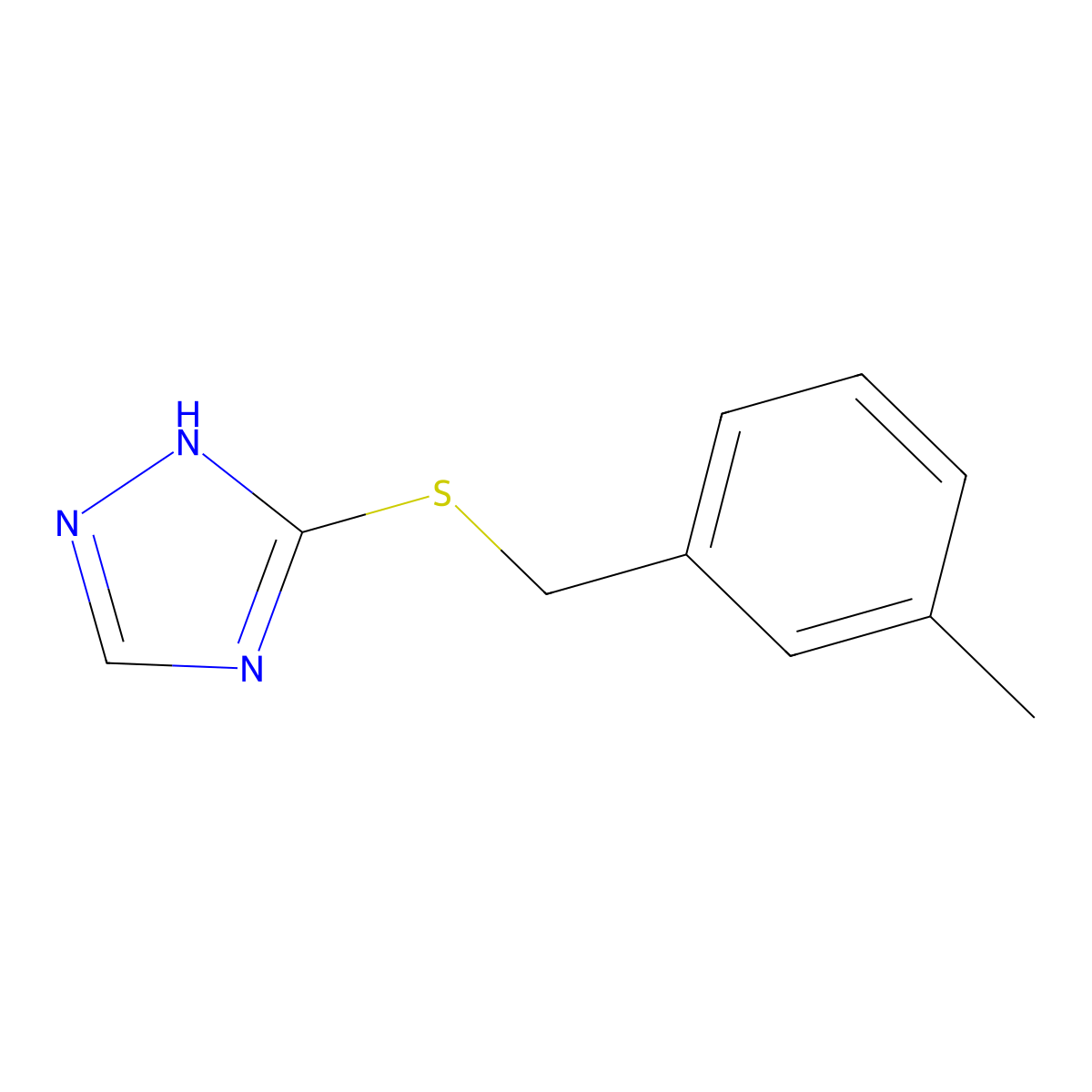 3-methylbenzyl 1H-1,2,4-triazol-3-yl sulfide molecular structure, CAS 307545-27-3