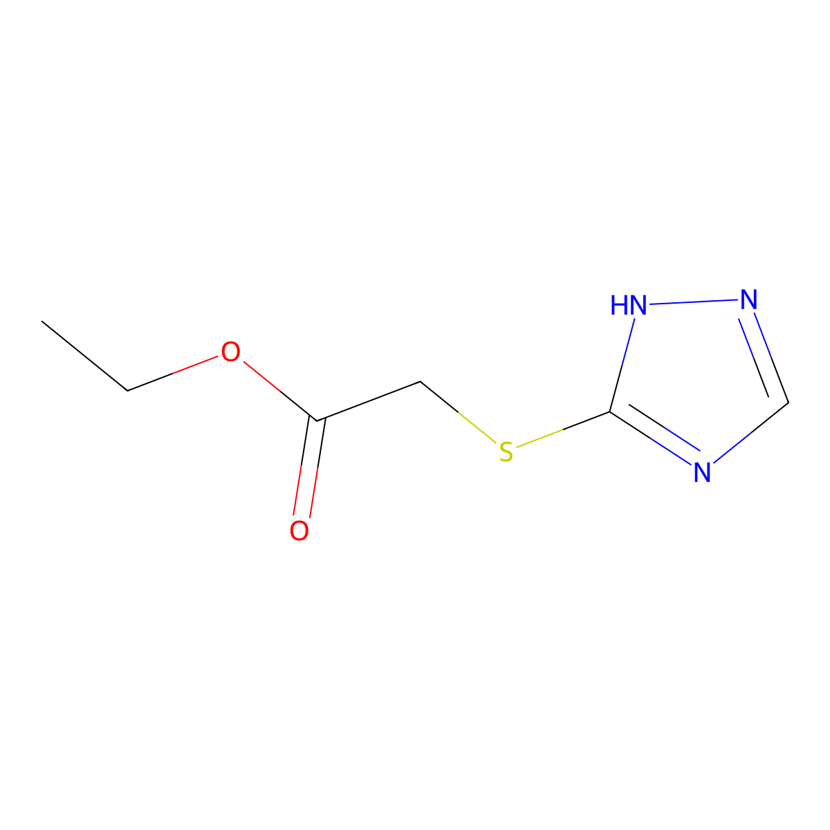 ethyl 2-(1H-1,2,4-triazol-3-ylsulfanyl)acetate molecular structure, CAS 307545-28-4