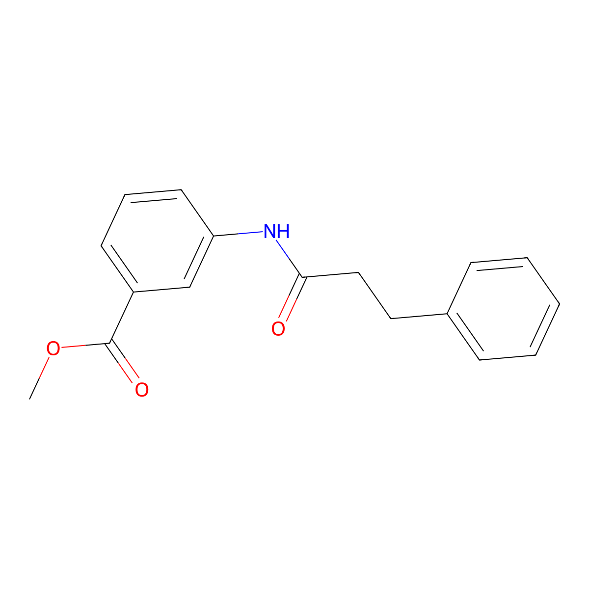 Methyl 3-(3-phenylpropanoylamino)benzoate molecular structure, CAS 307545-49-9