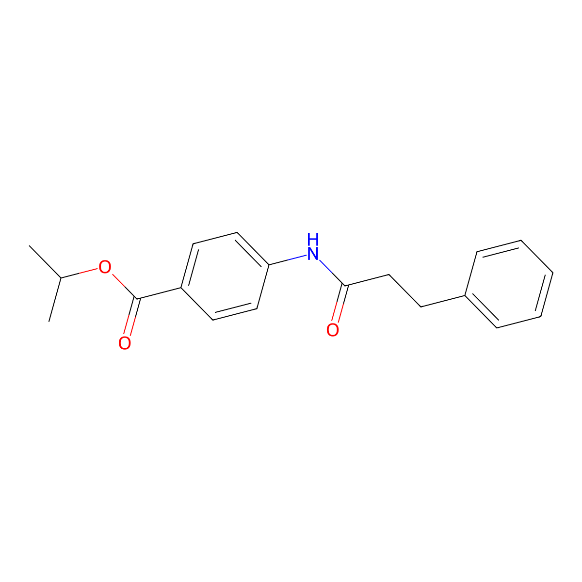 Propan-2-yl 4-(3-phenylpropanoylamino)benzoate molecular structure, CAS 307545-51-3