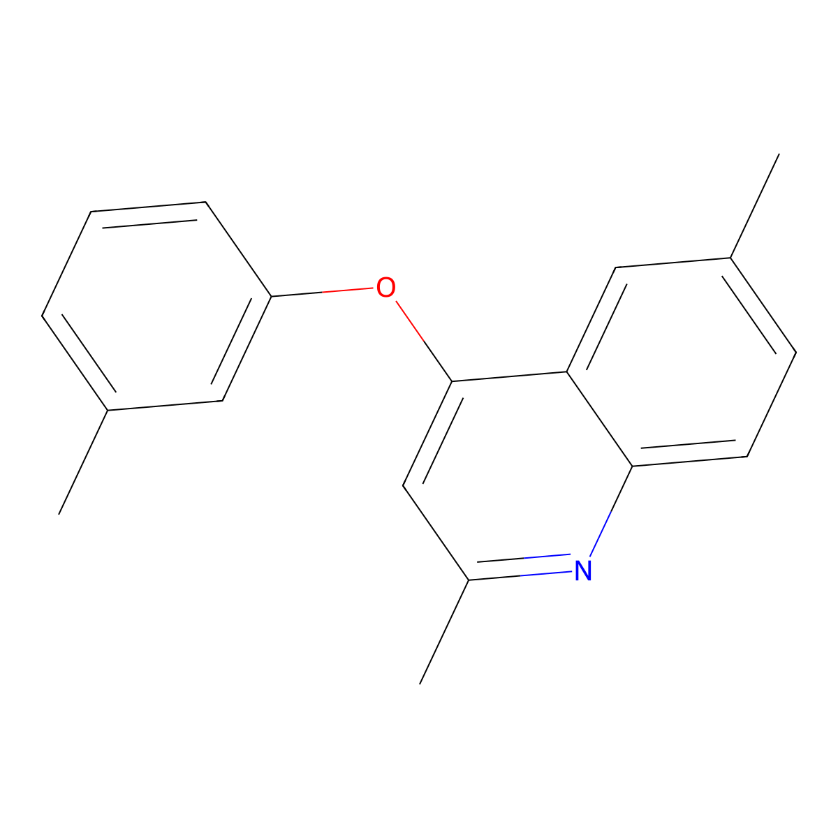 2,6-Dimethyl-4-(3-methylphenoxy)quinoline molecular structure, CAS 307545-70-6