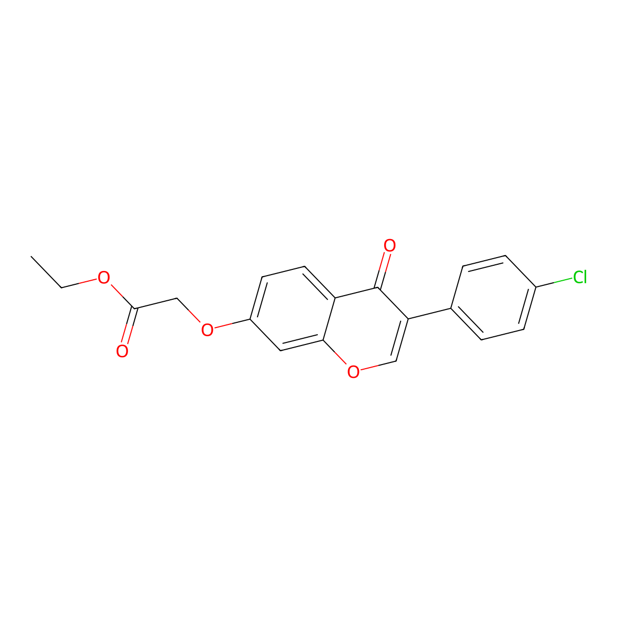 ethyl {[3-(4-chlorophenyl)-4-oxo-4H-chromen-7-yl]oxy}acetate molecular structure, CAS 307545-83-1