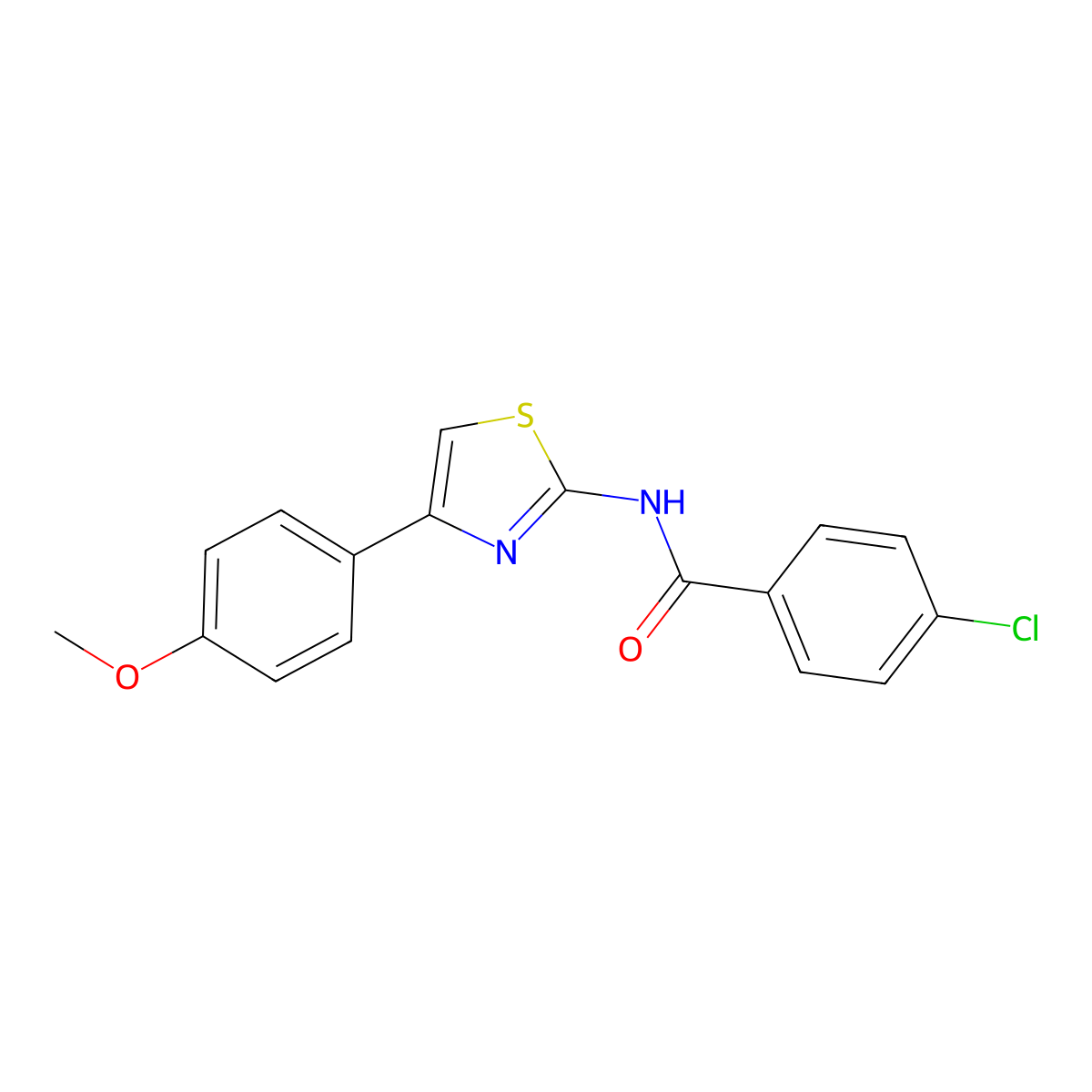4-chloro-N-[4-(4-methoxyphenyl)-1,3-thiazol-2-yl]benzamide molecular structure, CAS 307546-35-6