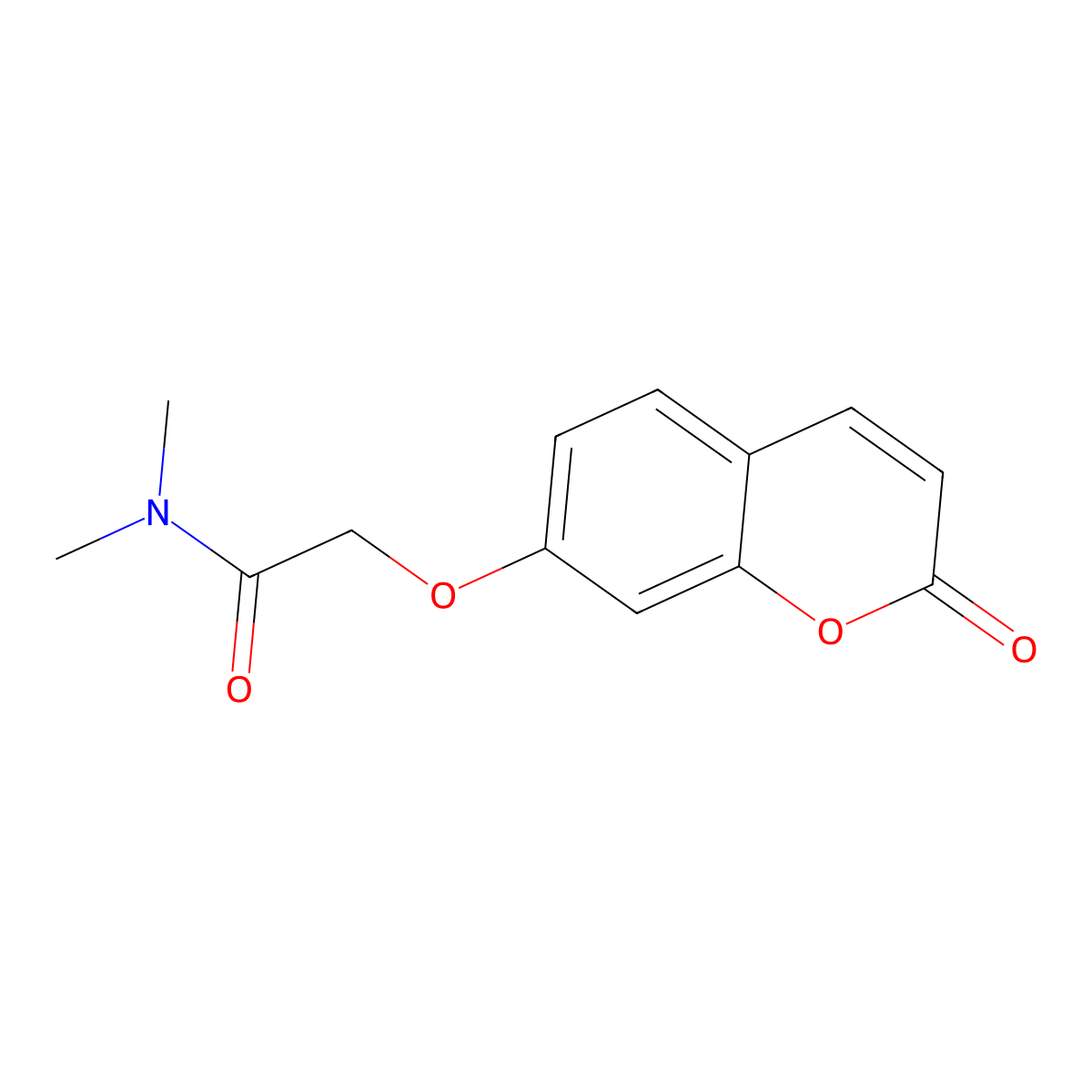N,N-dimethyl-2-(2-oxochromen-7-yl)oxyacetamide molecular structure, CAS 307546-36-7