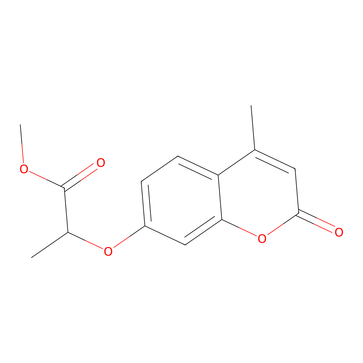 methyl 2-[(4-methyl-2-oxo-2H-chromen-7-yl)oxy]propanoate molecular structure, CAS 307546-45-8
