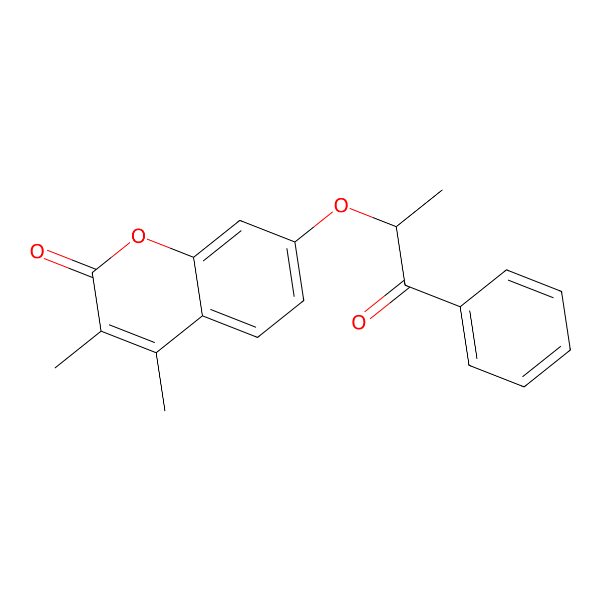 3,4-dimethyl-7-[(1-oxo-1-phenylpropan-2-yl)oxy]-2H-chromen-2-one molecular structure, CAS 307546-47-0