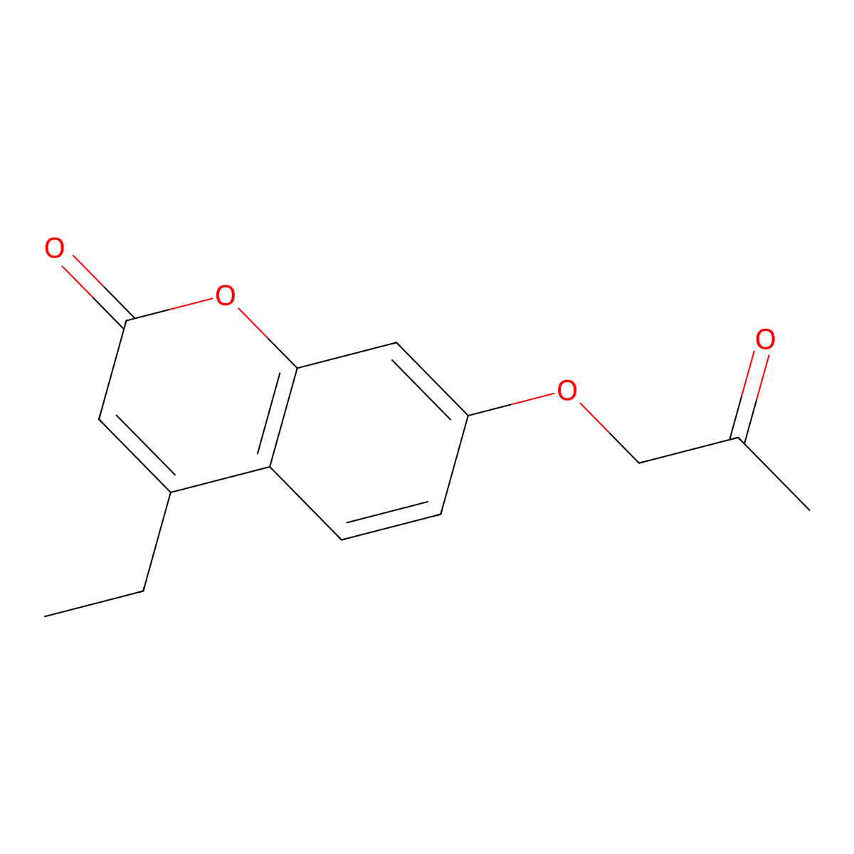 4-Ethyl-7-(2-oxopropoxy)-2H-chromen-2-one molecular structure, CAS 307546-48-1