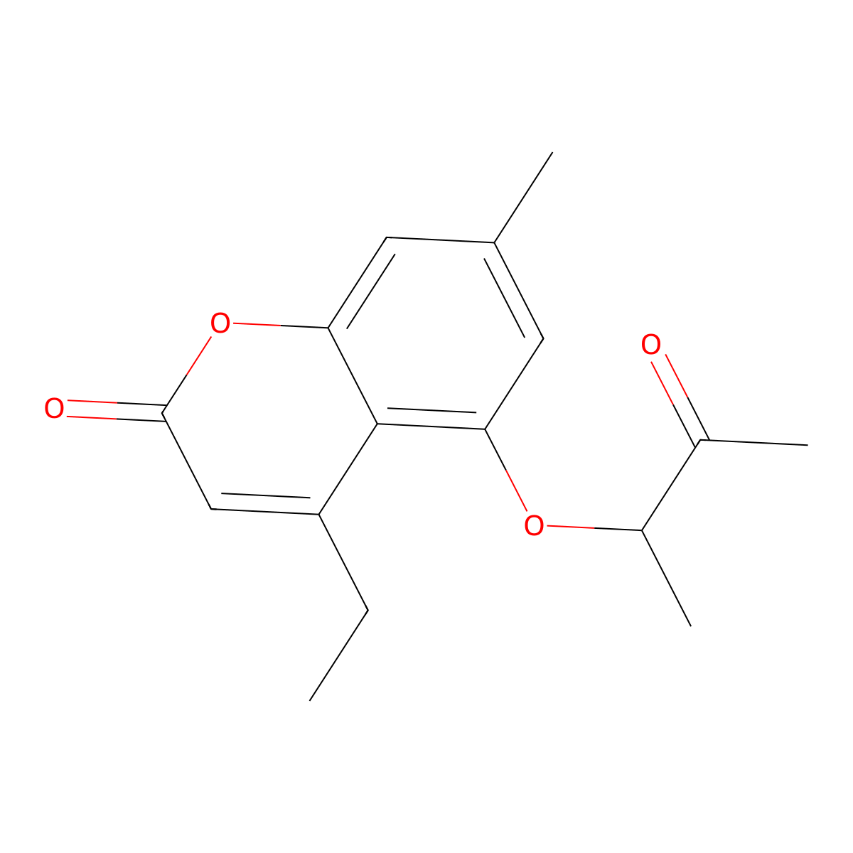 4-Ethyl-7-methyl-5-(1-methyl-2-oxopropoxy)-2H-chromen-2-one molecular structure, CAS 307546-52-7