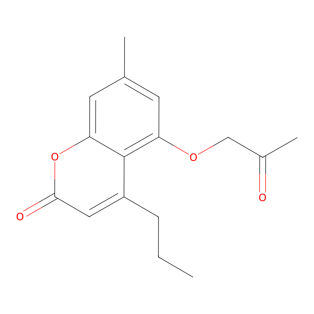 7-methyl-5-(2-oxopropoxy)-4-propyl-2H-chromen-2-one molecular structure, CAS 307546-55-0