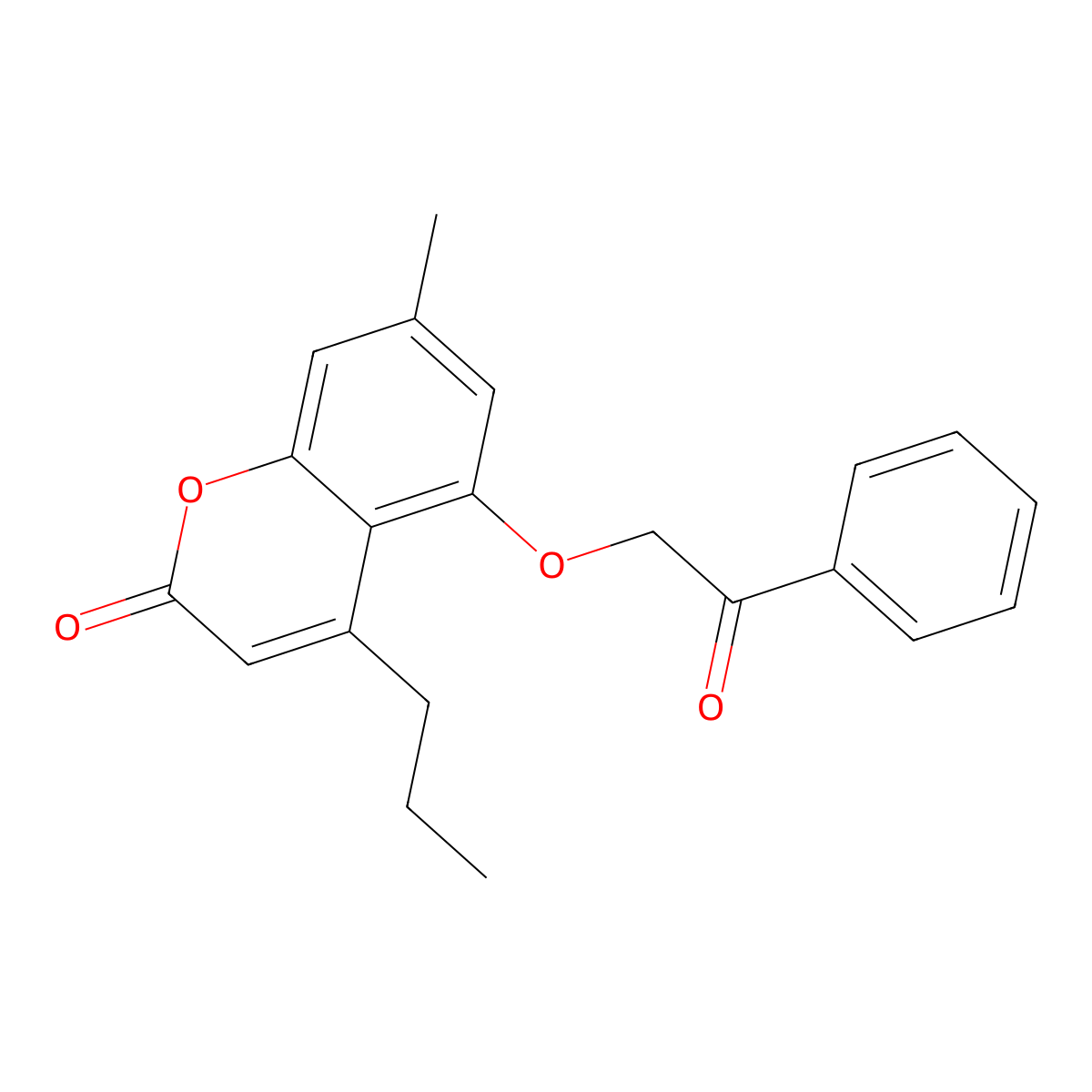 7-methyl-5-(2-oxo-2-phenylethoxy)-4-propyl-2H-chromen-2-one molecular structure, CAS 307546-57-2
