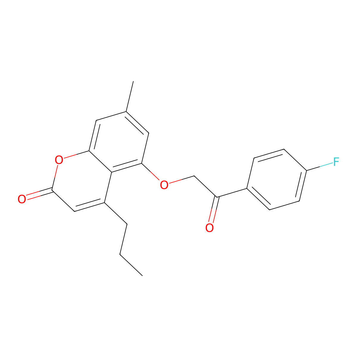 5-[2-(4-fluorophenyl)-2-oxoethoxy]-7-methyl-4-propyl-2H-chromen-2-one molecular structure, CAS 307546-58-3