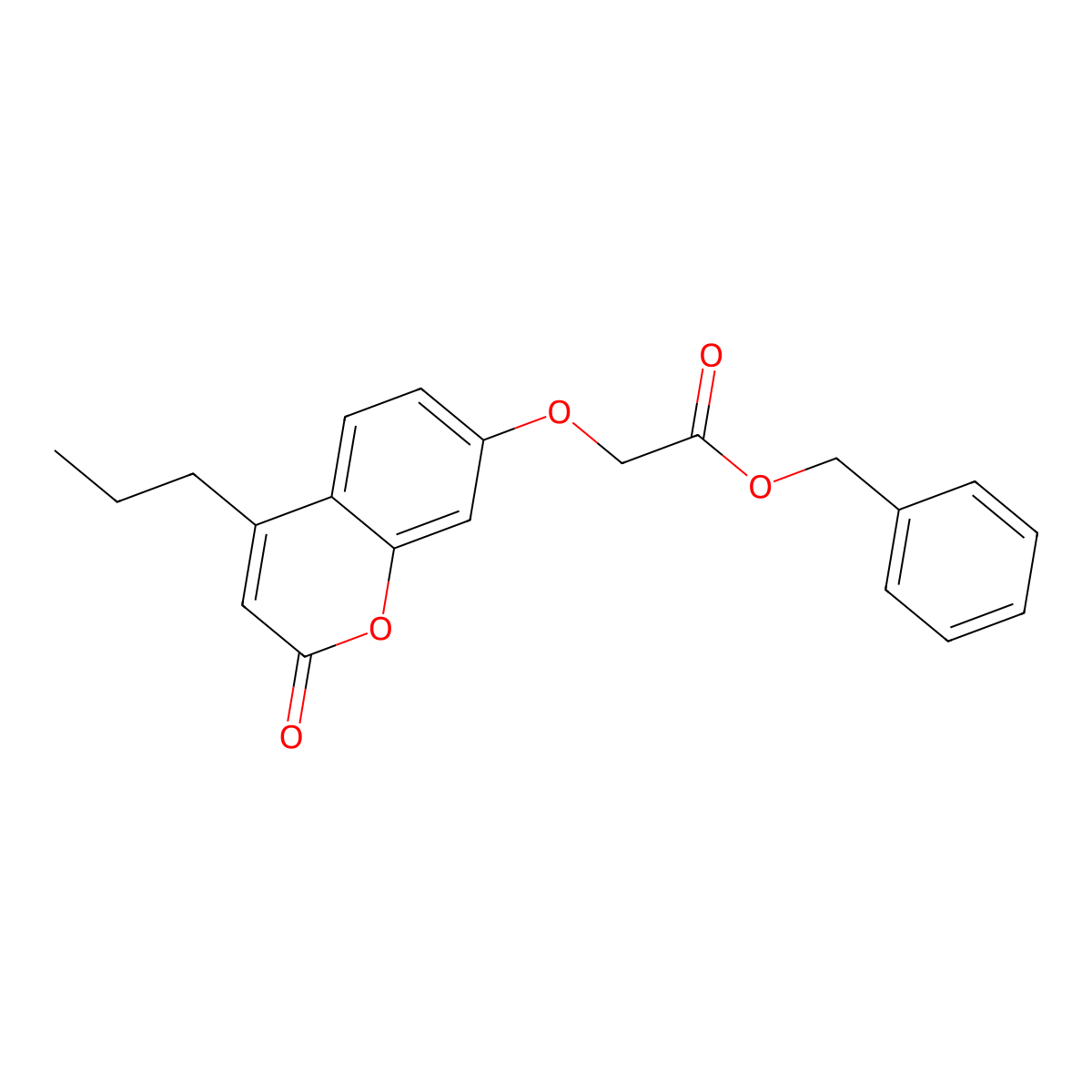 benzyl [(2-oxo-4-propyl-2H-chromen-7-yl)oxy]acetate molecular structure, CAS 307546-65-2