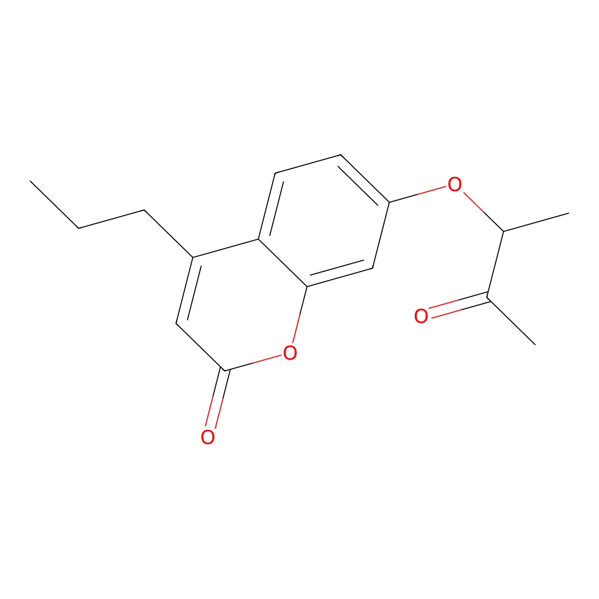 7-(1-methyl-2-oxopropoxy)-4-propyl-2H-chromen-2-one molecular structure, CAS 307546-70-9