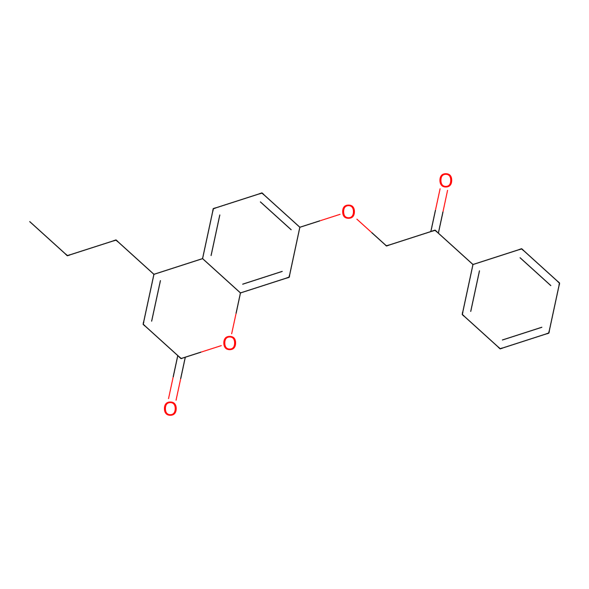 7-(2-oxo-2-phenylethoxy)-4-propyl-2H-chromen-2-one molecular structure, CAS 307546-72-1