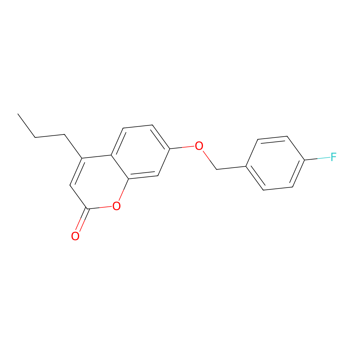 7-((4-fluorobenzyl)oxy)-4-propyl-2H-chromen-2-one molecular structure, CAS 307546-76-5