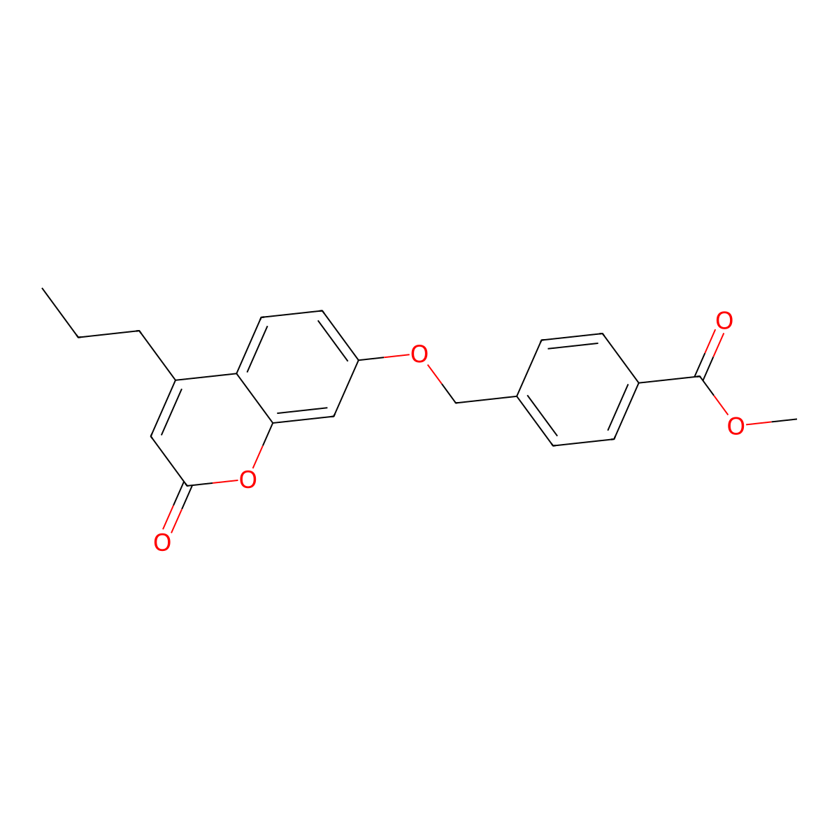 methyl 4-{[(2-oxo-4-propyl-2H-chromen-7-yl)oxy]methyl}benzoate molecular structure, CAS 307546-86-7